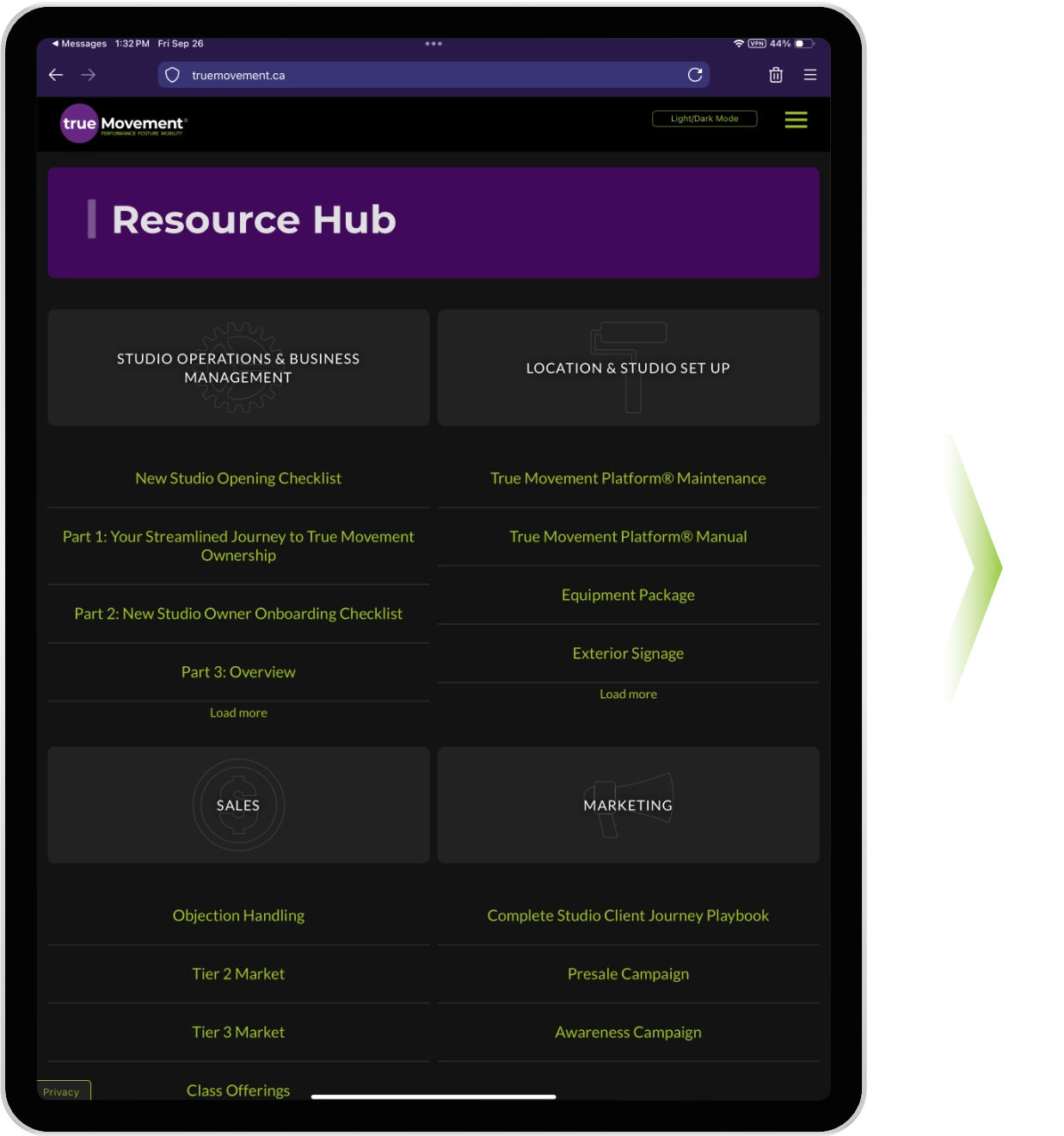 Lumency website on a laptop