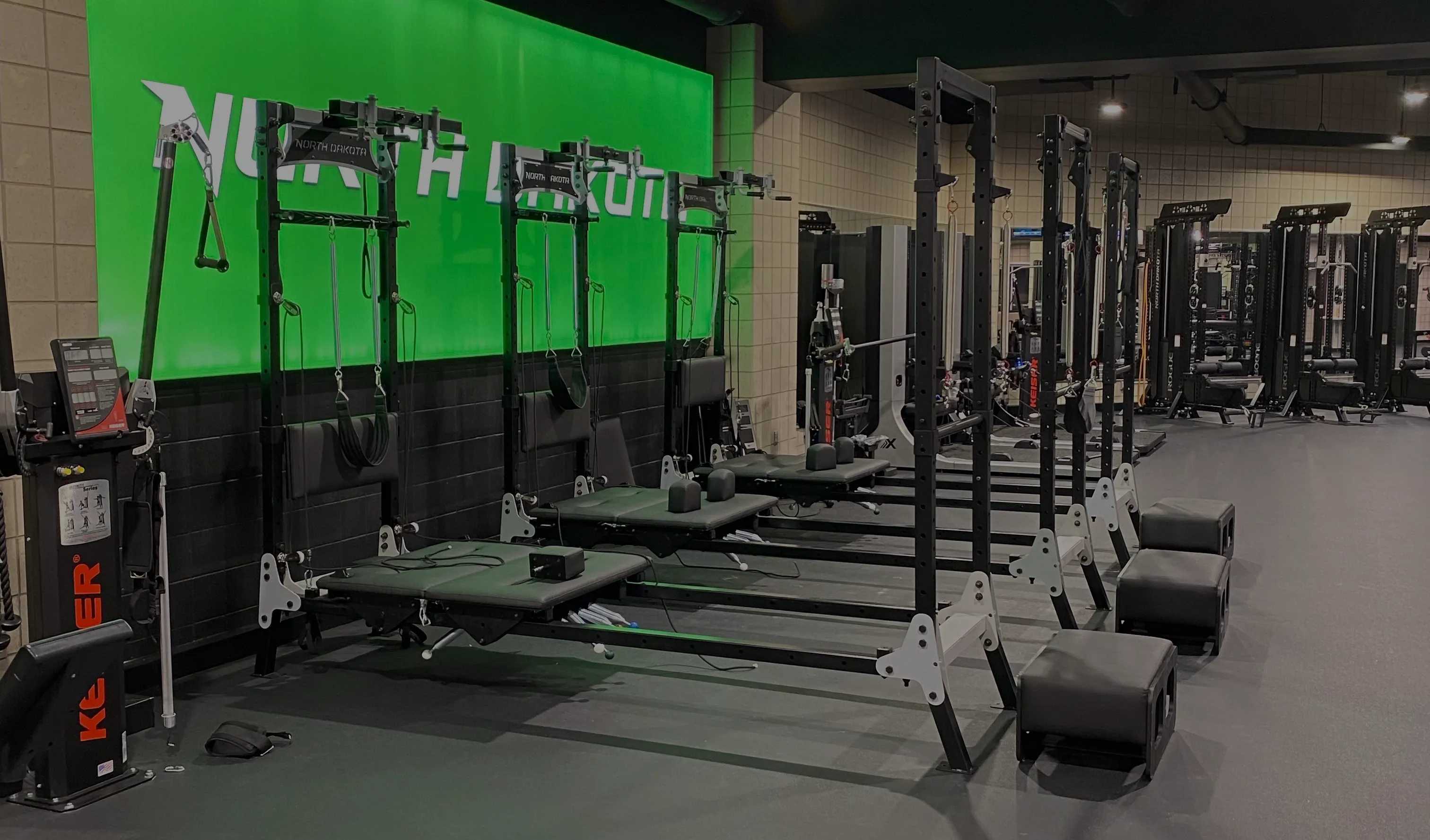 North Dakota team training room filled with True Movement Platforms