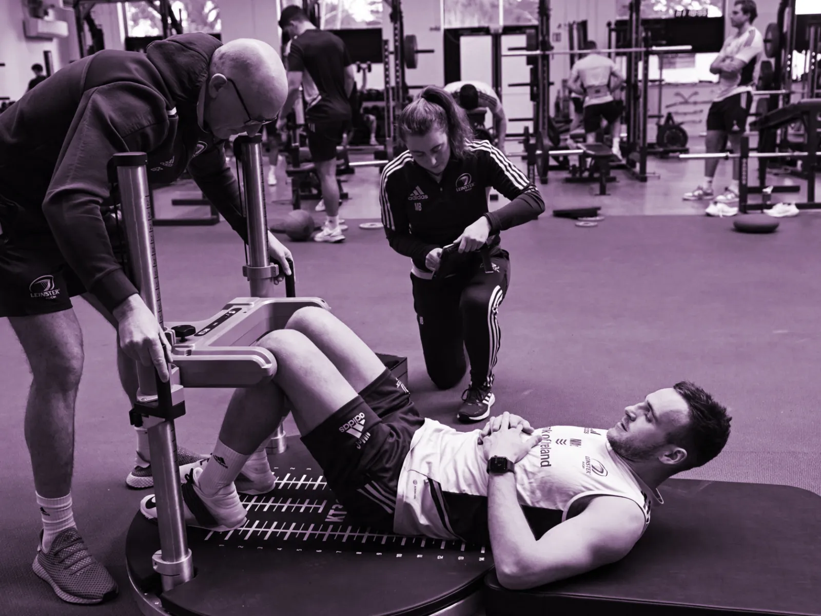 Professional athlete being tested with Kanga tech
